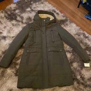 Womens lucky brand coat olive green size (L)
